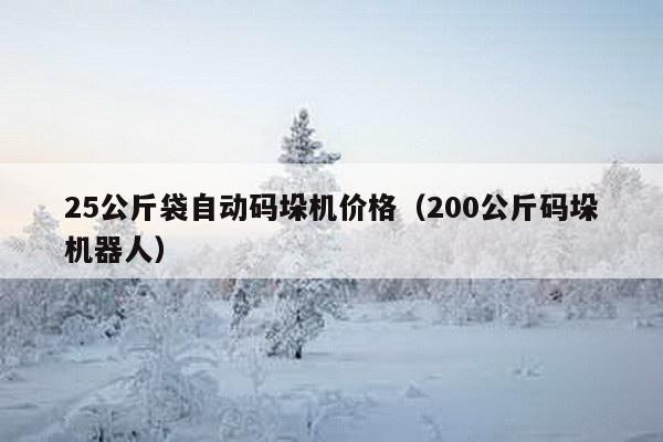 25公斤袋自动码垛机价格（200公斤码垛机器人）