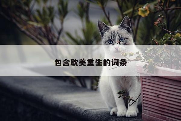 包含耽美重生的词条