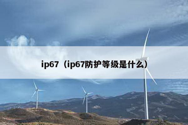 ip67（ip67防护等级是什么）