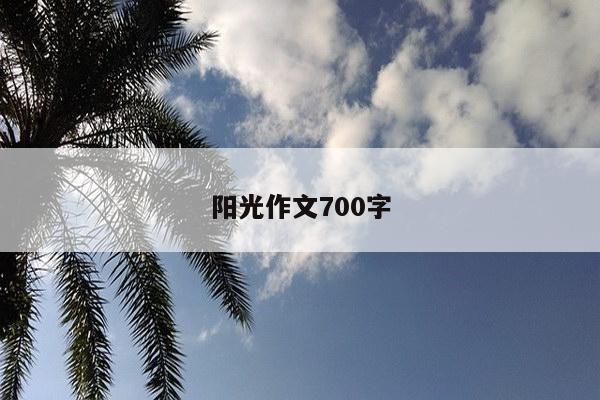 阳光作文700字