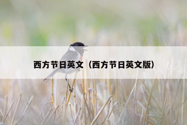 西方节日英文（西方节日英文版）