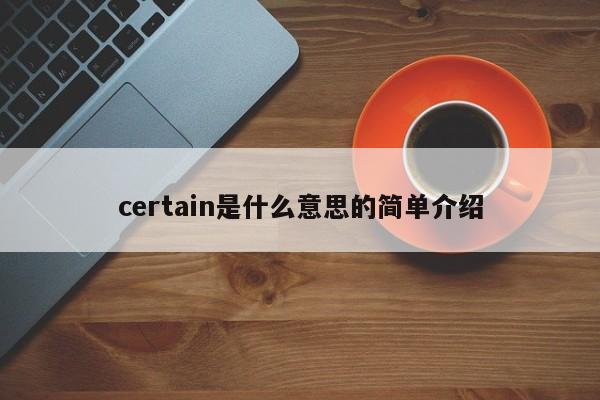 certain是什么意思的简单介绍