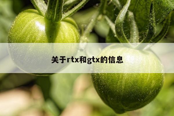 关于rtx和gtx的信息