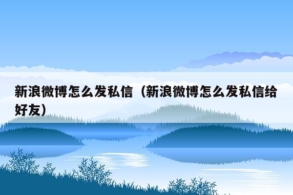 新浪微博怎么发私信（新浪微博怎么发私信给好友）