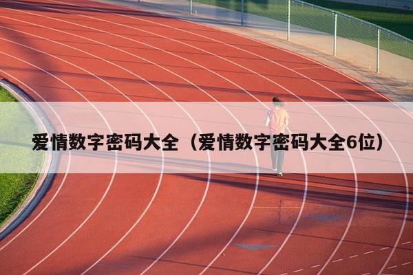 爱情数字密码大全（爱情数字密码大全6位）