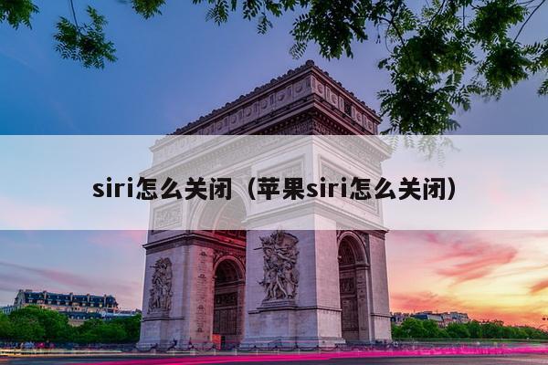 siri怎么关闭（苹果siri怎么关闭）