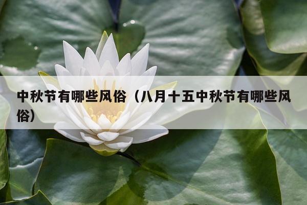 中秋节有哪些风俗（八月十五中秋节有哪些风俗）