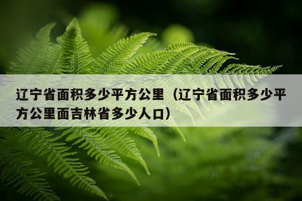 辽宁省面积多少平方公里（辽宁省面积多少平方公里面吉林省多少人口）