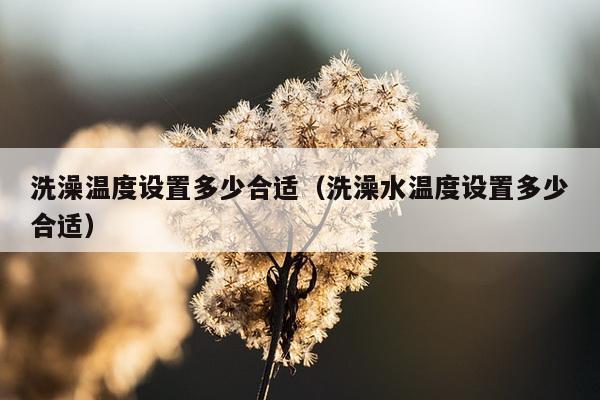 洗澡温度设置多少合适（洗澡水温度设置多少合适）