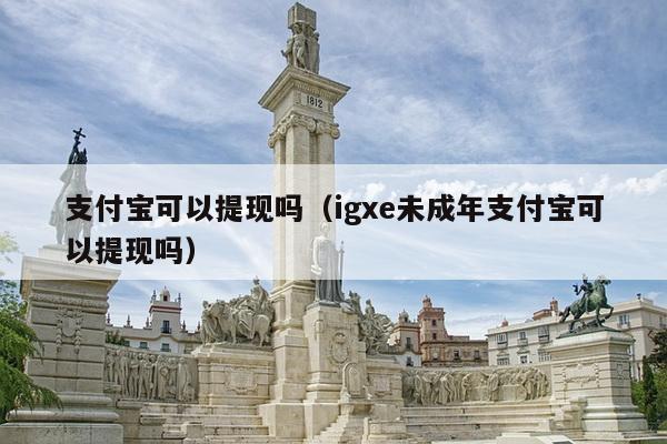 支付宝可以提现吗（igxe未成年支付宝可以提现吗）