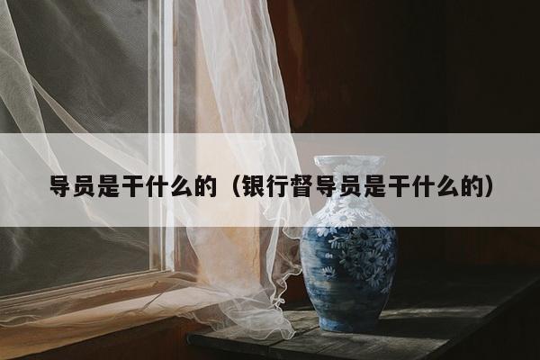 导员是干什么的（银行督导员是干什么的）