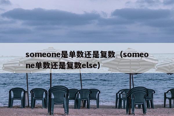 someone是单数还是复数（someone单数还是复数else）