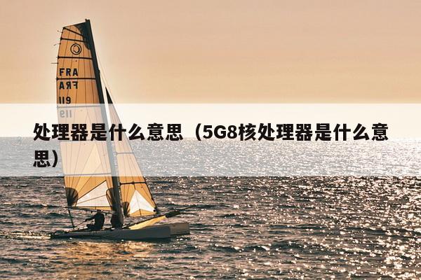 处理器是什么意思（5G8核处理器是什么意思）