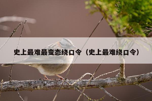 史上最难最变态绕口令（史上最难绕口令）