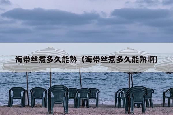 海带丝煮多久能熟（海带丝煮多久能熟啊）