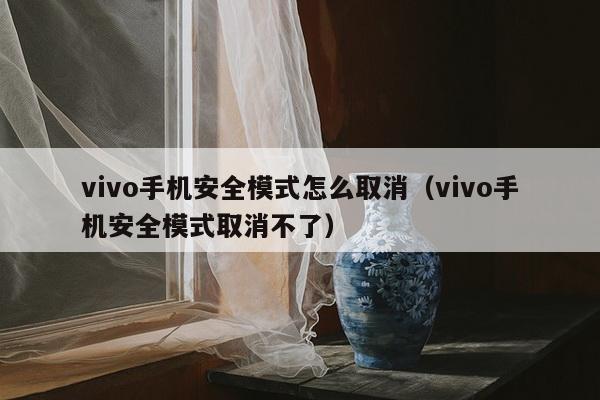 vivo手机安全模式怎么取消（vivo手机安全模式取消不了）