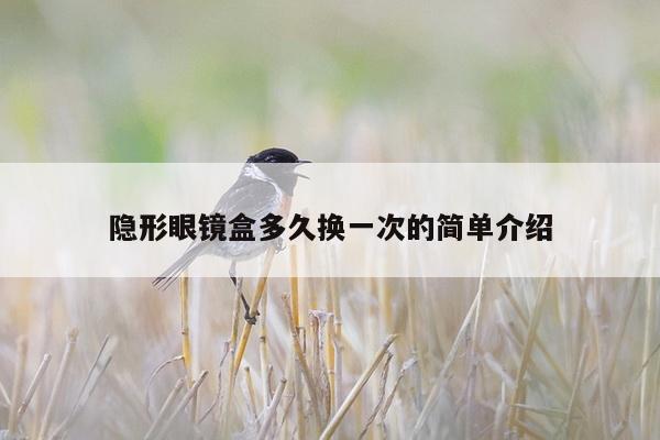 隐形眼镜盒多久换一次的简单介绍