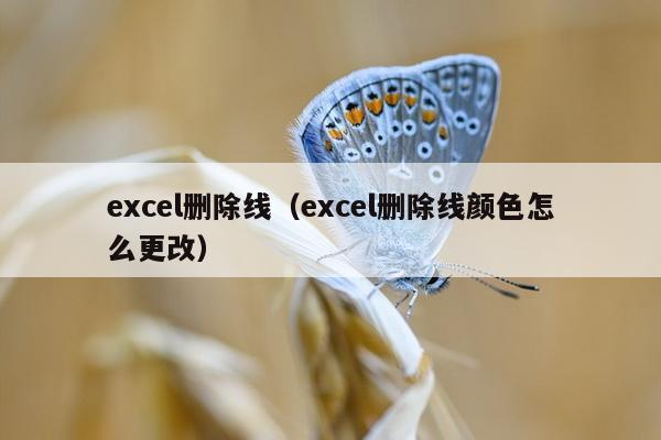 excel删除线（excel删除线颜色怎么更改）