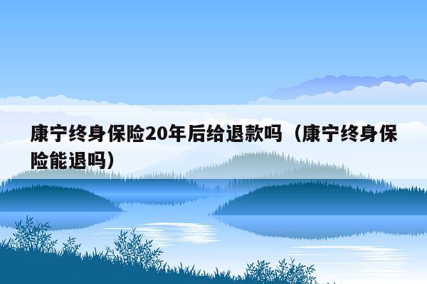 康宁终身保险20年后给退款吗（康宁终身保险能退吗）