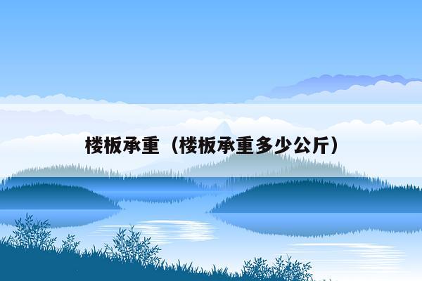 楼板承重（楼板承重多少公斤）