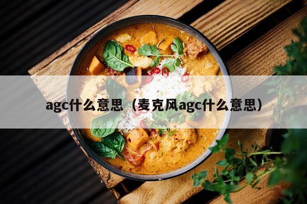 agc什么意思（麦克风agc什么意思）