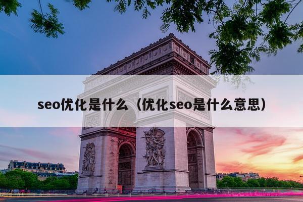 seo优化是什么（优化seo是什么意思）