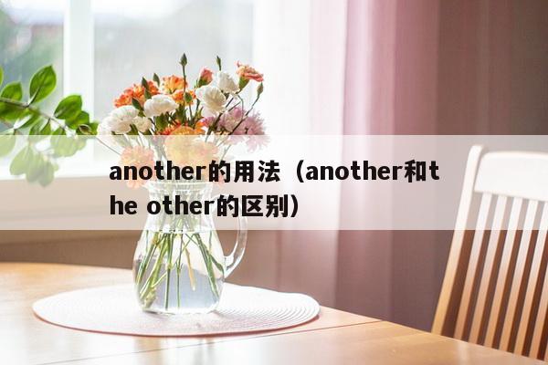 another的用法（another和the other的区别）