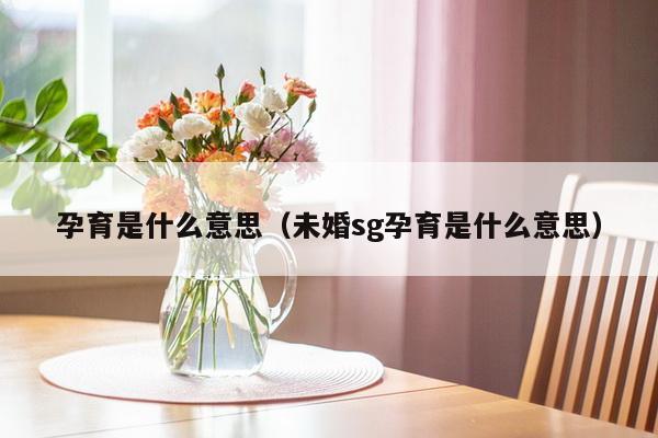 孕育是什么意思（未婚sg孕育是什么意思）