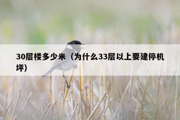 30层楼多少米（为什么33层以上要建停机坪）