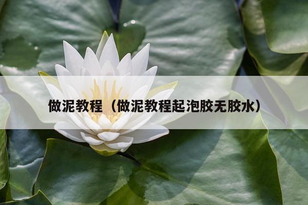 做泥教程（做泥教程起泡胶无胶水）