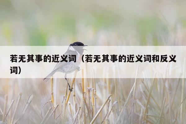 若无其事的近义词（若无其事的近义词和反义词）