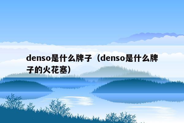 denso是什么牌子（denso是什么牌子的火花塞）