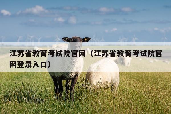 江苏省教育考试院官网（江苏省教育考试院官网登录入口）