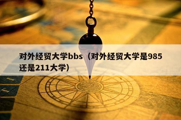 对外经贸大学bbs（对外经贸大学是985还是211大学）