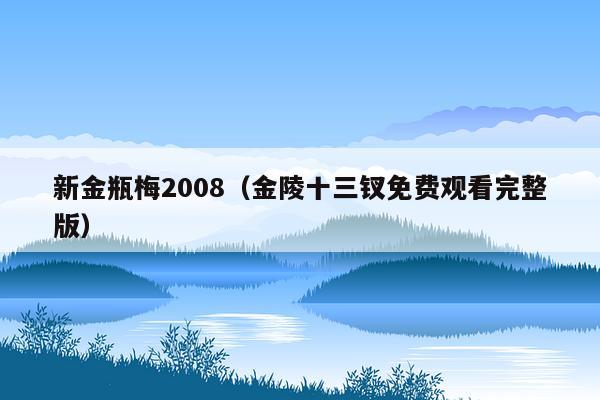 新金瓶梅2008（金陵十三钗免费观看完整版）