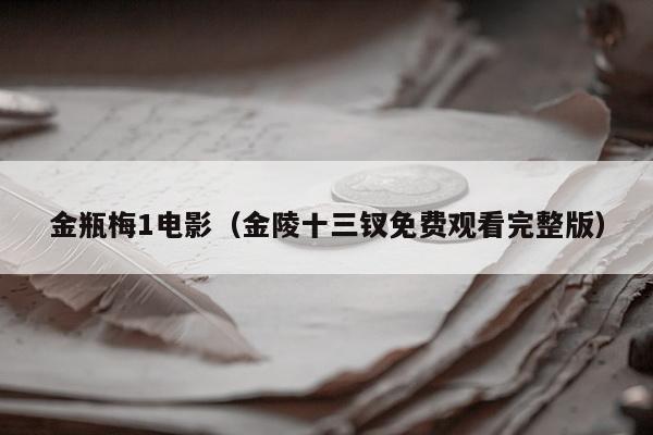 金瓶梅1电影（金陵十三钗免费观看完整版）