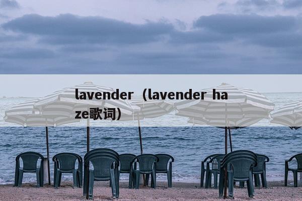 lavender（lavender haze歌词）