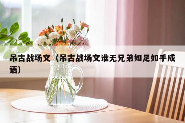 吊古战场文（吊古战场文谁无兄弟如足如手成语）