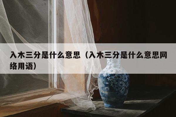 入木三分是什么意思（入木三分是什么意思网络用语）